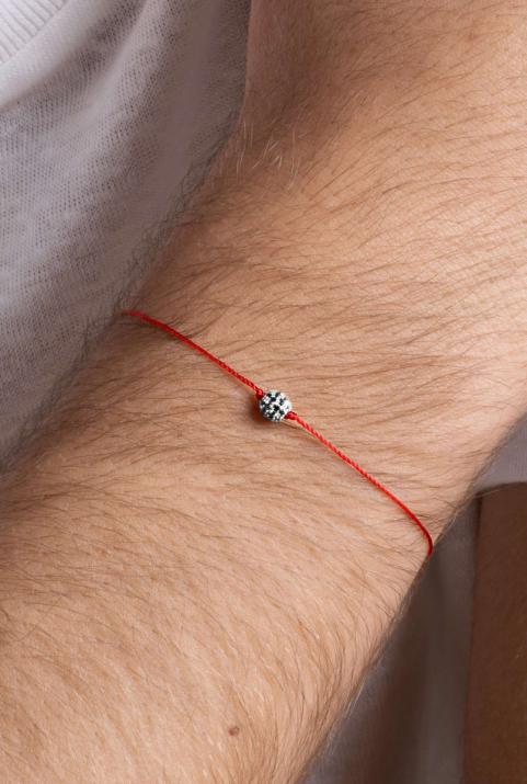 Bracelet fil avec diamant noir 0.19 carat en serti griffe en or blanc - Redline - 0++