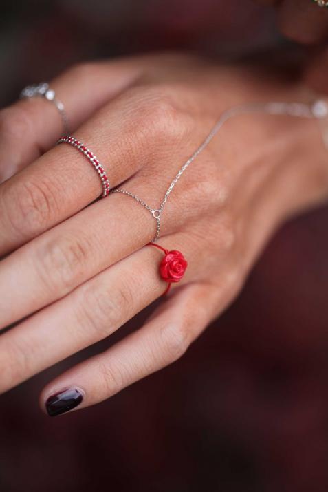 Bague fil or jaune fleur - Redline - 0++