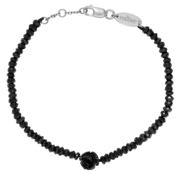 Bracelet en onyx avec rose or blanc - Redline