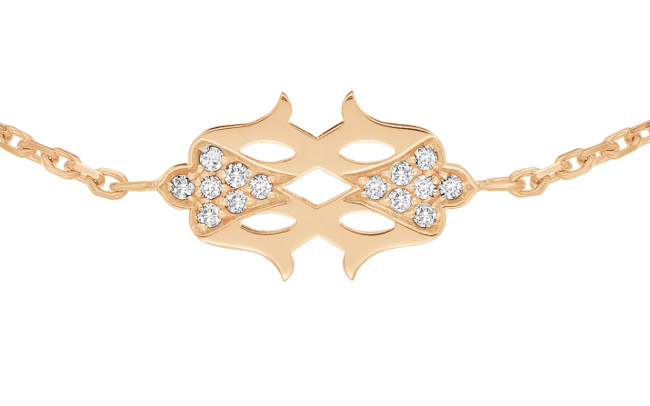 Chain Bracelet Lady Five Rose Gold RedLine Jewelry - Redline - 0++