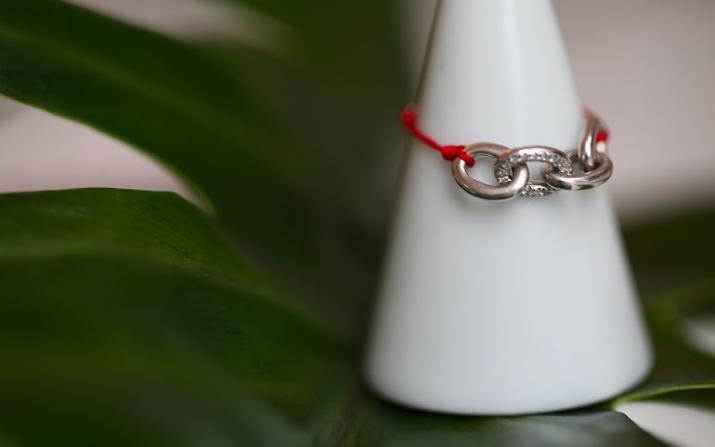 String Ring Sacré Demi Pavé White Gold RedLine Jewelry - Redline - 0++