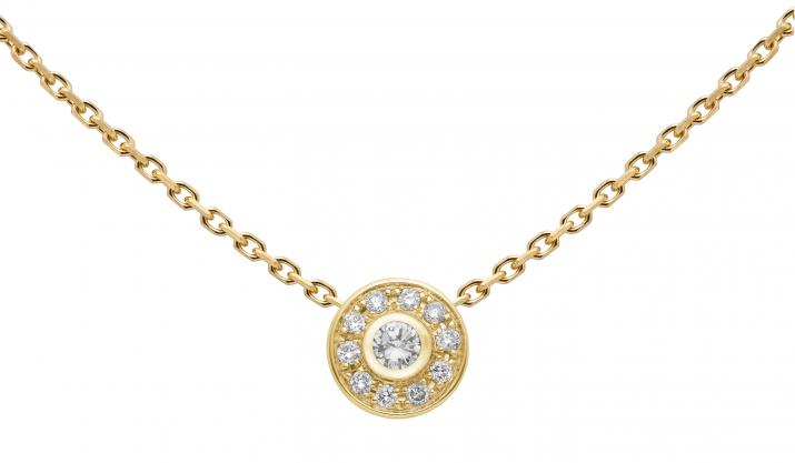 Collier diamant sur chaîne or jaune - Redline - 0++