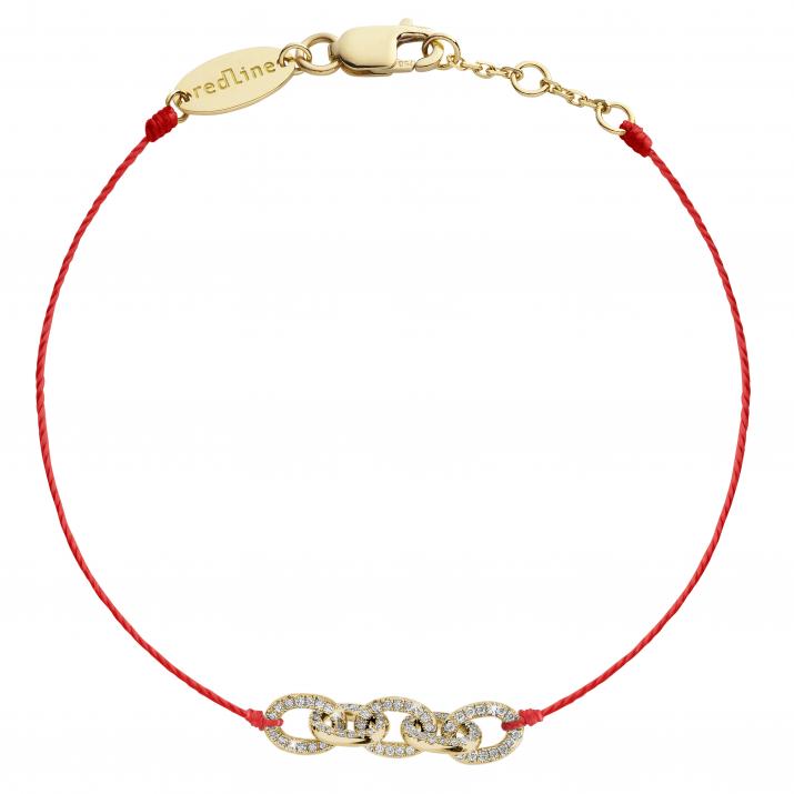 String Bracelet Sacré Pavé 5 Yellow Gold RedLine Jewelry - Redline - 0++