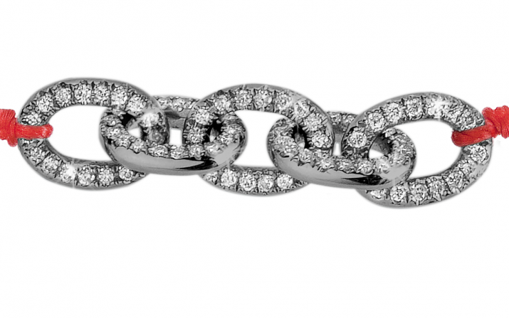 String Bracelet Sacré Pavé 5 Black Gold RedLine Jewelry - Redline - 0++