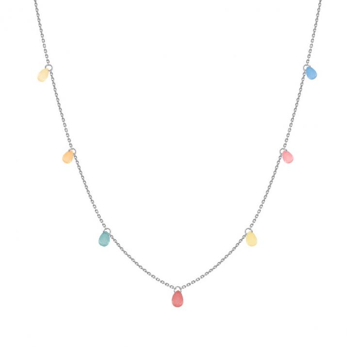 Collier Elixir avec 7 saphirs de couleur or blanc - Redline - 0++