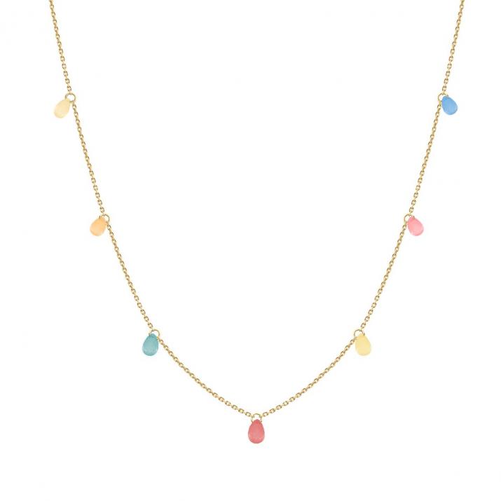 Collier Elixir avec 7 saphirs de couleur or jaune - Redline - 0++