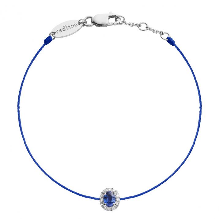 Bracelet fil saphir et diamants en serti griffe or blanc - Redline - 0++