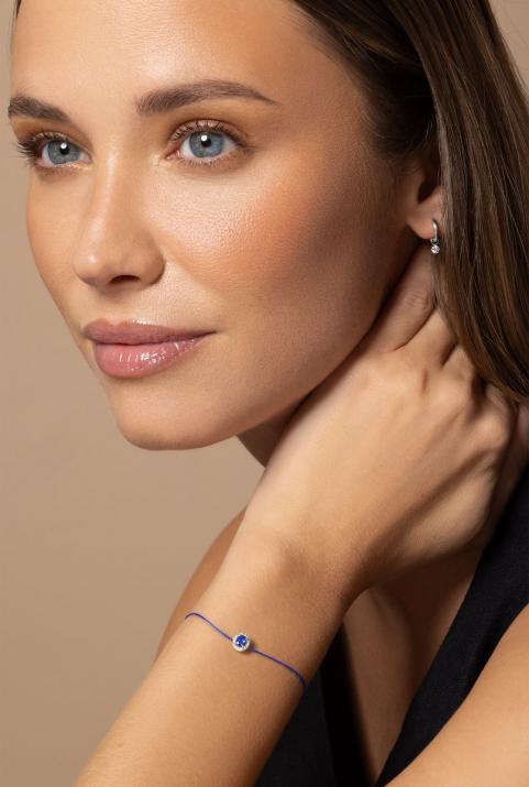 Bracelet fil saphir et diamants en serti griffe or blanc - Redline - 0++