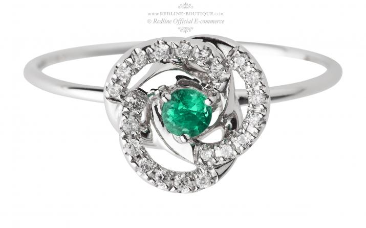 Jonc Ring Valse Emeraude White Gold RedLine Jewelry - Redline - 0++