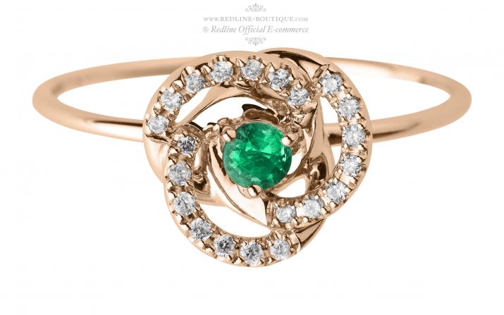 Jonc Ring Valse Emeraude Rose Gold RedLine Jewelry - Redline - 0++