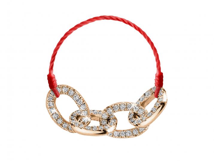 String Ring Sacré Pavé 4 Rose Gold RedLine Jewelry - Redline - 0++