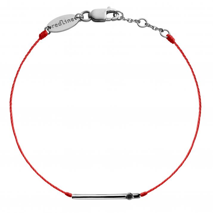 Bracelet homme fil tube or noir avec diamant noir - Redline - 0++