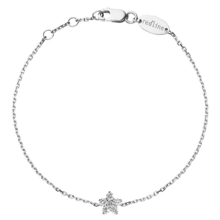 Bracelet chaîne étoile or blanc avec diamants - Redline - 0++