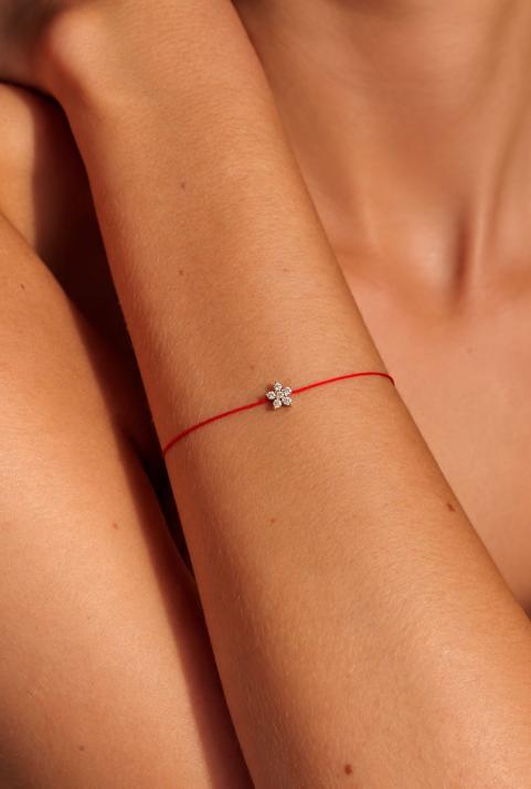 Bracelet fil étoile or jaune avec diamants - Redline - 0++
