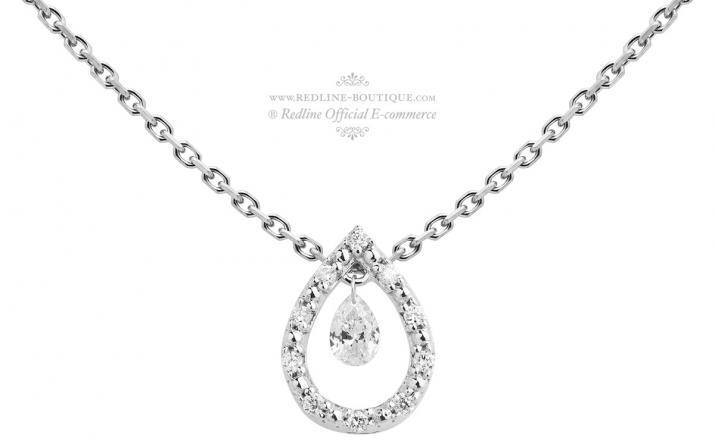 Chain Necklace Pluie De Diamant 0,8 White Gold RedLine Jewelry - Redline