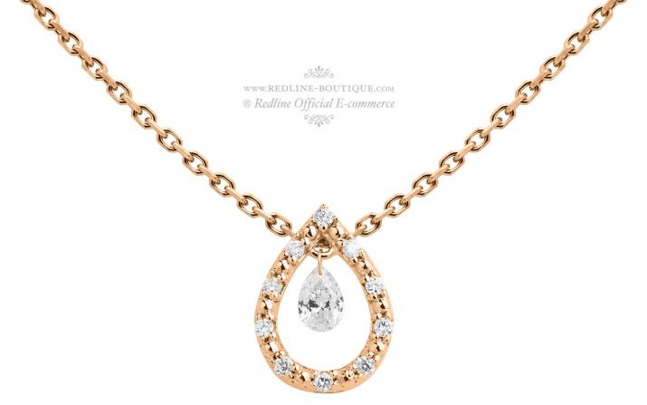 Chain Necklace Pluie De Diamant 1,2 Rose Gold RedLine Jewelry - Redline