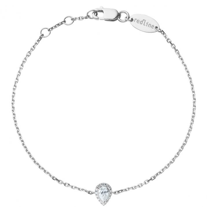 Bracelet chaîne avec diamants 0.43 carats en or blanc - Redline - 0++