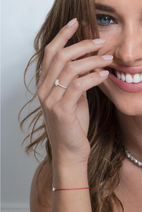 Bague jonc avec diamants 0.43 carats en or jaune - Redline - 0++