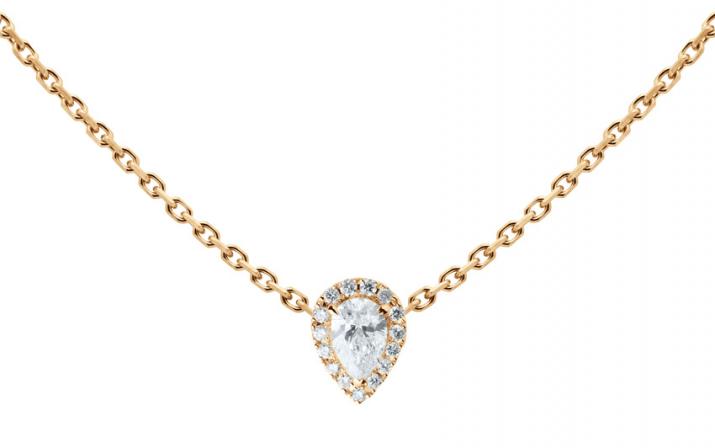 Collier chaîne avec diamants 0.43 carats en or rose - Redline - 0++