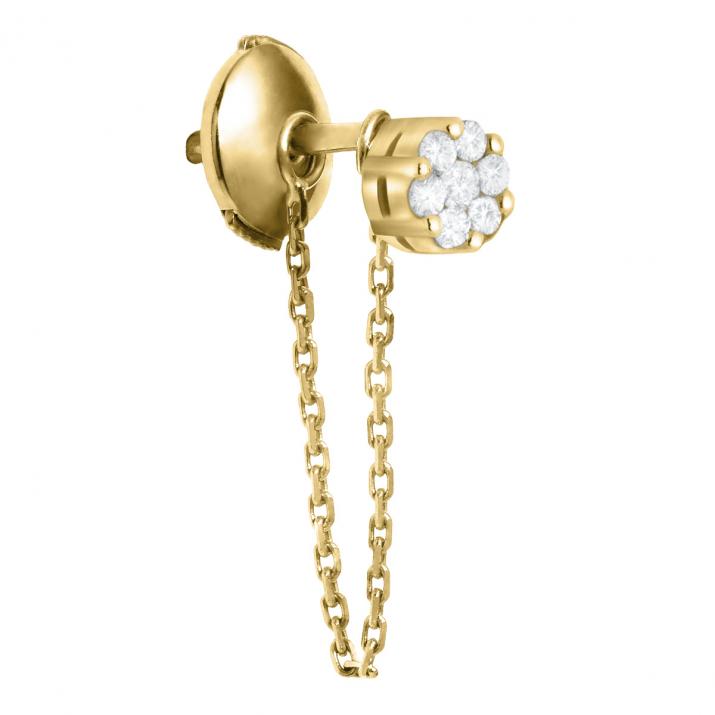 Illusion Courtoise Pure Mono boucle d'oreille en or jaune - Redline - 0++