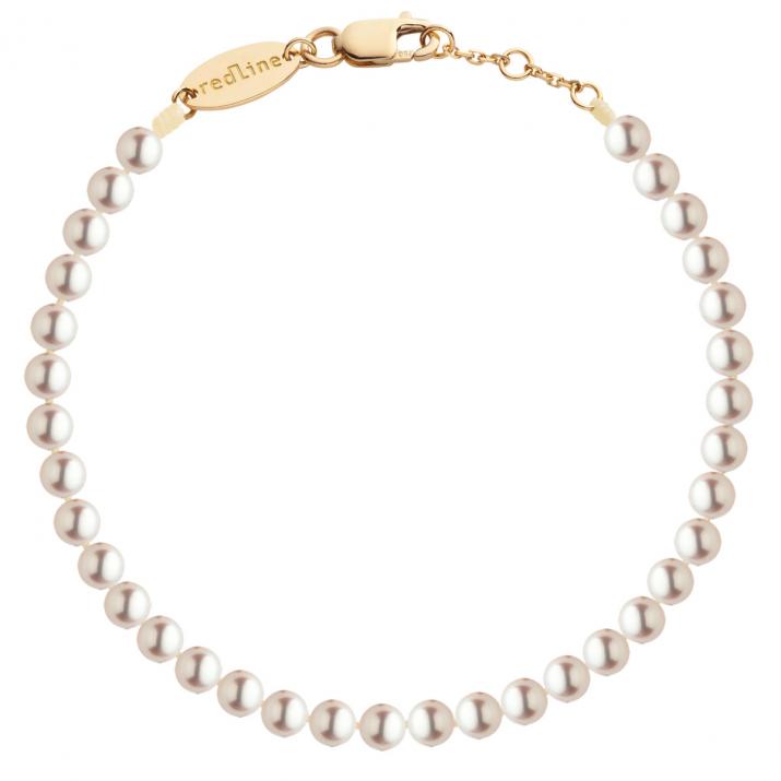 Bracelet en perles sur fil fermoir or jaune - Redline - 0++