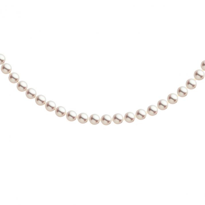 Collier ras du cou en perles sur fil avec fermoir or blanc - Redline - 0++