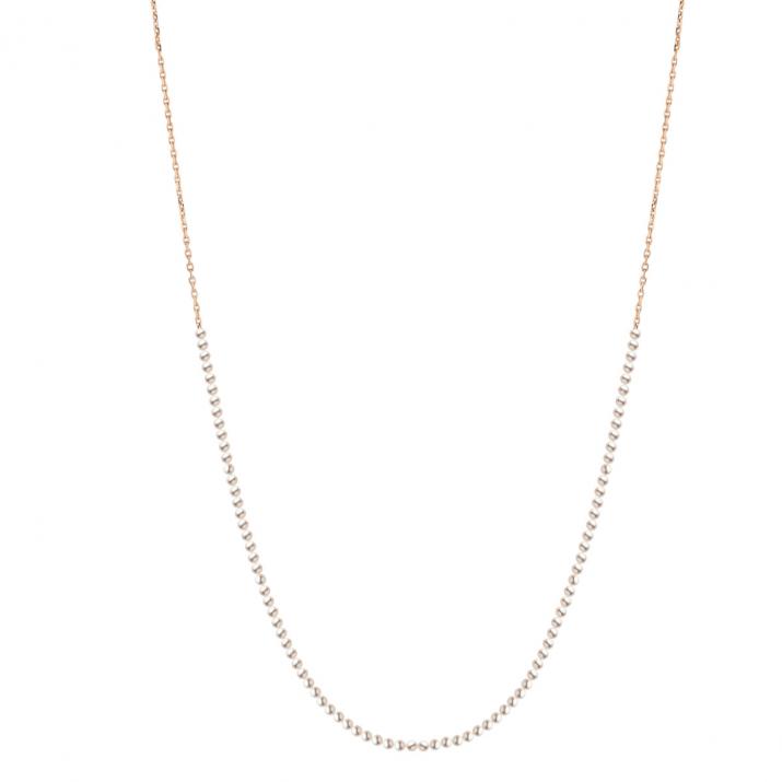 Collier sautoir mi perles mi chaine en or jaune - Redline - 0++