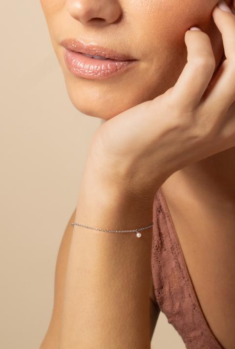Bracelet Milakoya or blanc 1 perle - Redline - 0++