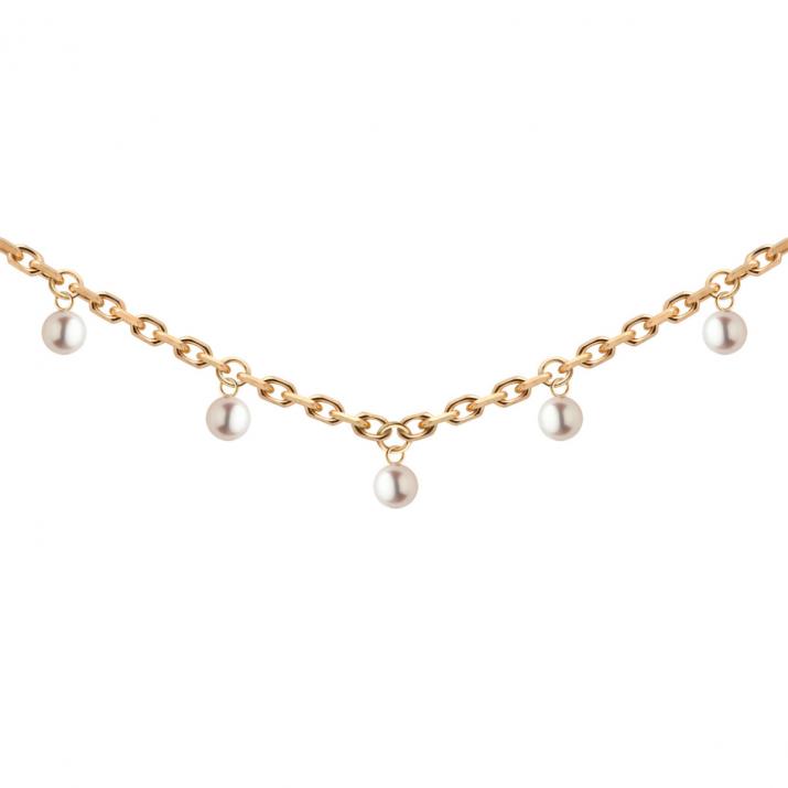 Collier Milakoya sur or jaune et perles - Redline - 0++