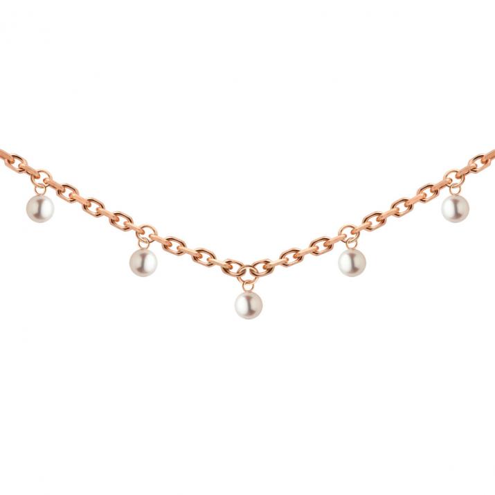 Collier Milakoya sur or rose et perles - Redline - 0++