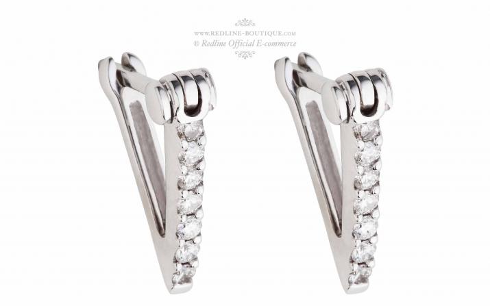 Earrings Peak White Gold RedLine Jewelry - Redline