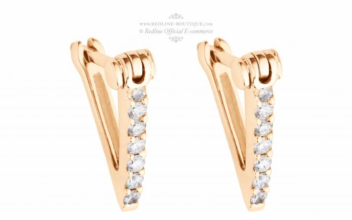 Earrings Peak Rose Gold RedLine Jewelry - Redline