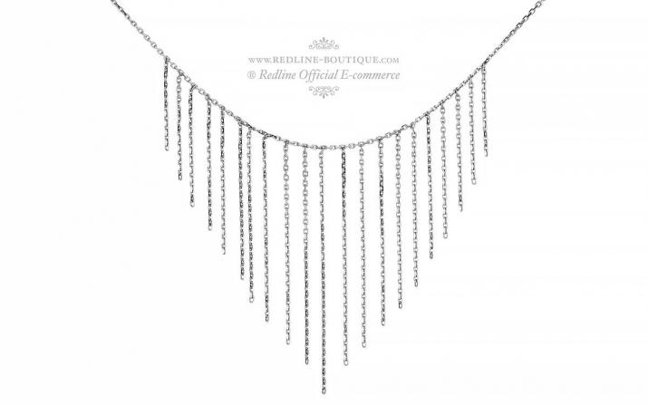 Collier chaîne en or blanc - Redline