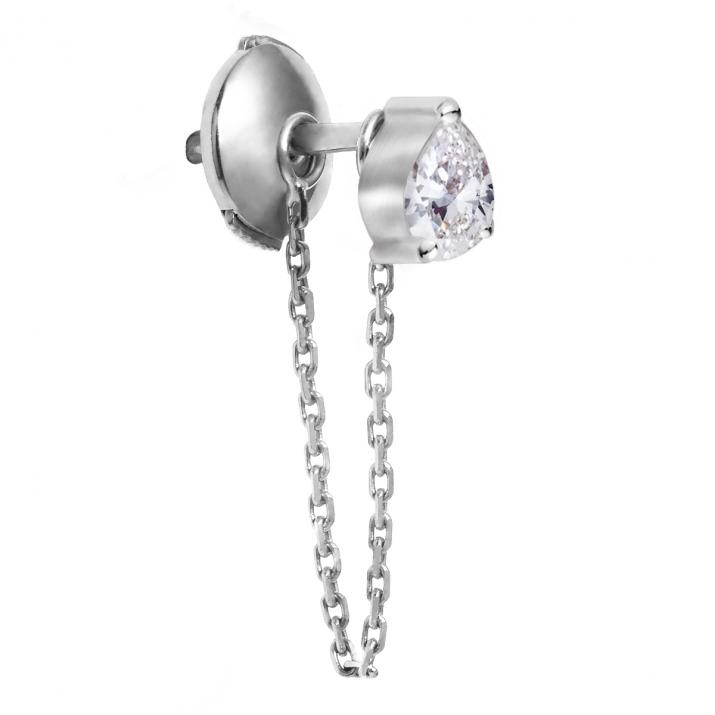 Boucle Oreille Altesse Courtoise Or Blanc - Redline - 0++