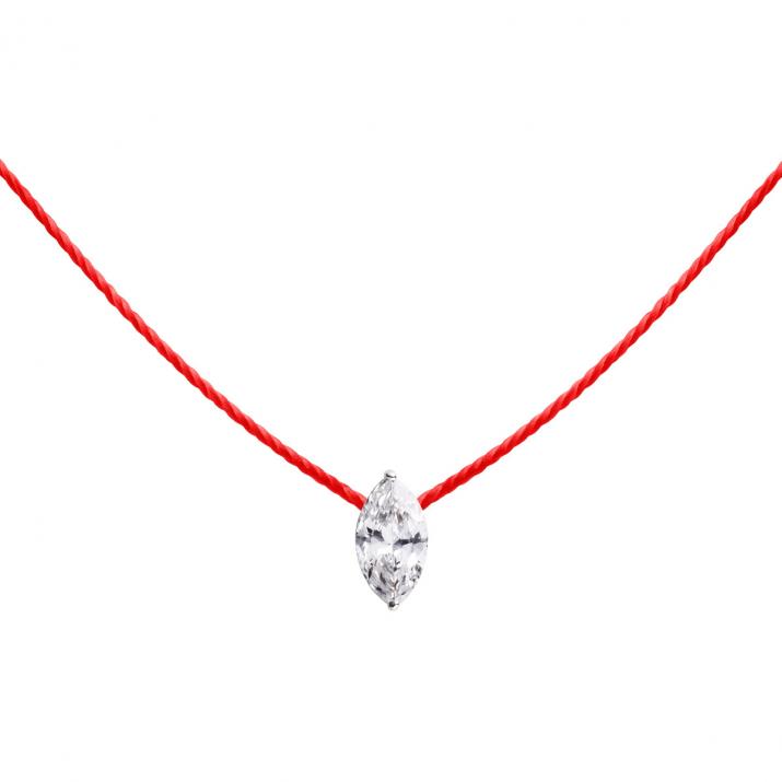 Collier Fil Sa Majesté Or Blanc - Redline