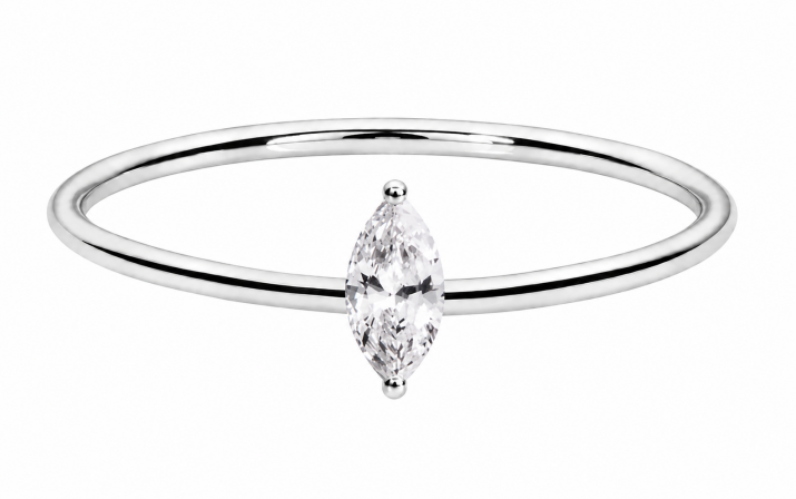 Bague Jonc Majesté Or Blanc - Redline - 0++