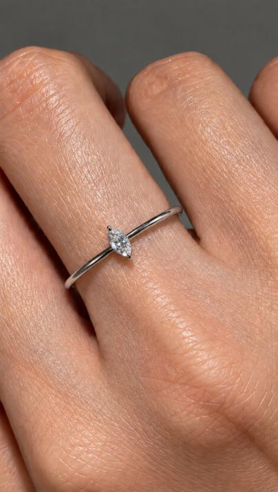 Bague Jonc Majesté Or Blanc - Redline - 0++
