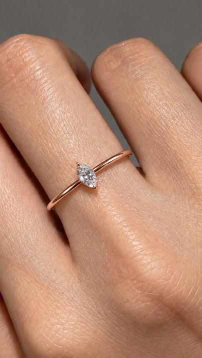 Bague Jonc Sa Majesté Or Rose - Redline - 0++