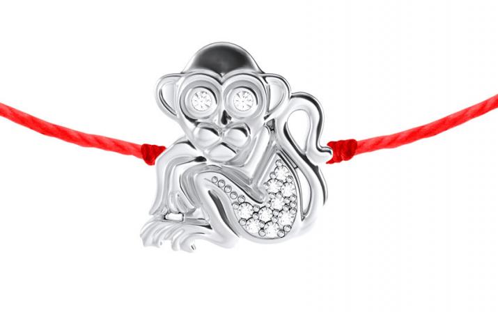 Bracelet Fil Femme avec 0.03ct Diamant Rond en Or Blanc Pavé - Redline - 0++