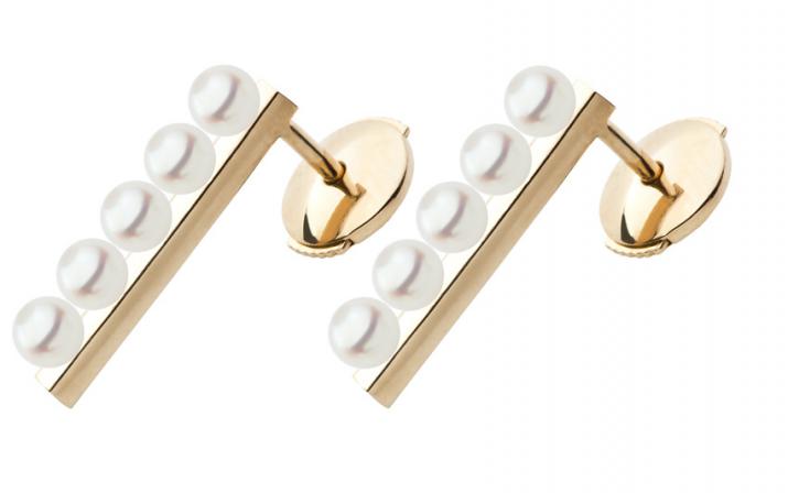 Earrings Empire Akoya Yellow Gold RedLine Jewelry - Redline