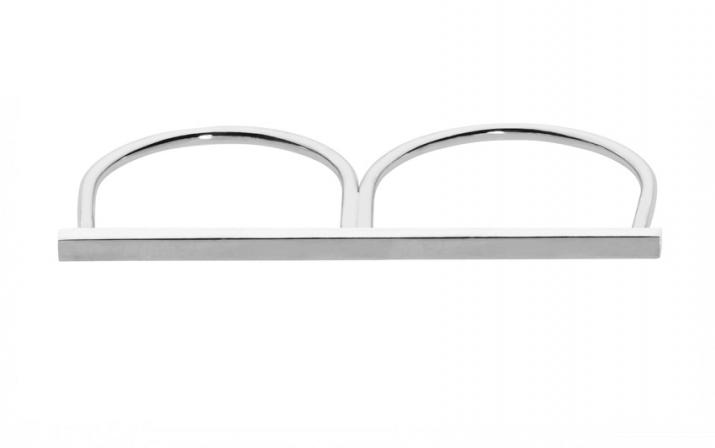 Bague double or blanc - Redline