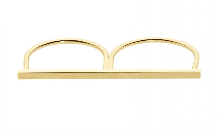 Bague double or jaune - Redline