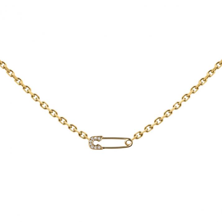 Collier Ange chaîne or jaune et diamants - Redline - 0++