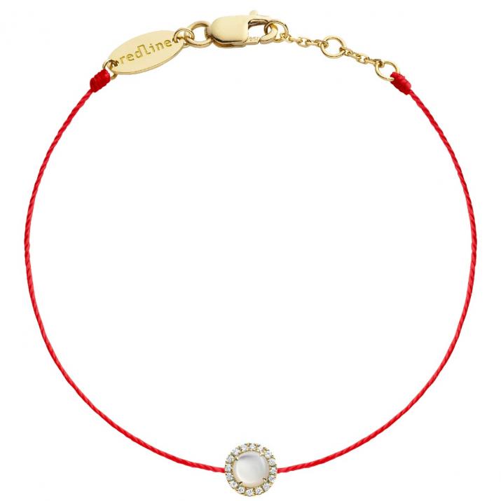 Bracelet fil nacre et diamants en serti griffe or jaune - Redline - 0++