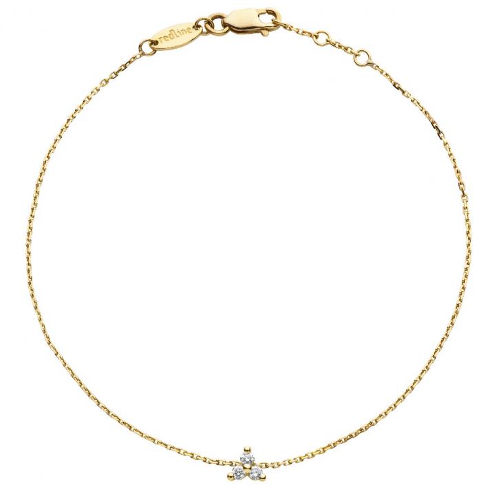 Bracelet chaîne avec diamants 0.043 carat en serti griffe or jaune - Redline