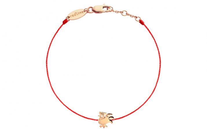 Bracelet Fil Femme avec 0.01ct Diamant Rond en Or Rose Pavé - Redline - 0++