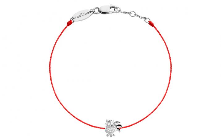 Bracelet Fil Femme avec 0.04ct Diamant Rond en Or Blanc Pavé - Redline - 0++