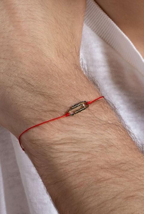 Bracelet Trombone Homme Kcolor Fil Or Jaune - Redline - 0++