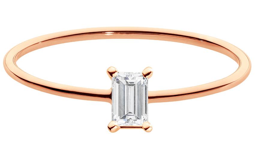 Redline Bijoux Comtesse Bague avec 0.10ct Diamant Princessee