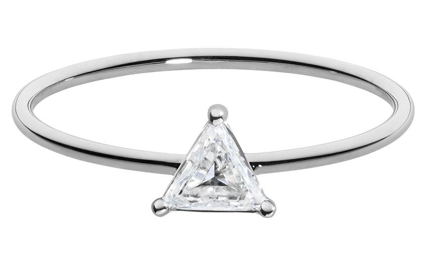 Redline Bijoux Imperatrice Bague Avec 0 10ct Diamant Triangle